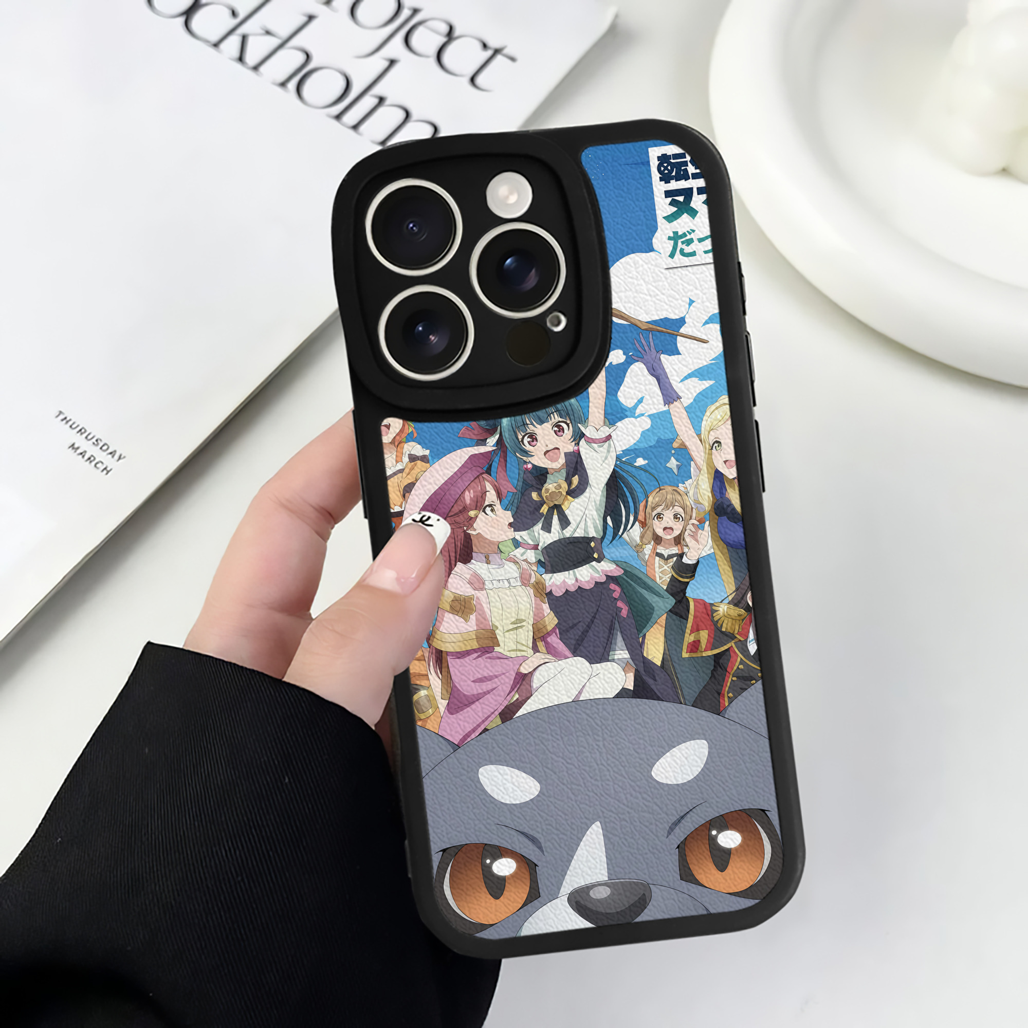 （画像用） 転スラ Regarding Reincarnated to Slime 【iPhone 16シリーズ対応】シリコンスマホケース（レザー調） 材質：シリコン
